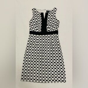 Petite Sophisticate - Dress, Black with White Polka Dot - size 2P